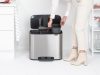 Brabantia Bo Pedal Bin pedálos szelektív hulladékgyűjtő szagmentesen záródó Soft-Close fedél, műanyag tartály, 3x11L