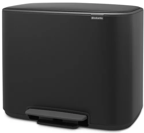 Brabantia Bo Pedal Bin pedálos szelektív hulladékgyűjtő szagmentesen záródó Soft-Close fedél, műanyag tartály, 11+23L