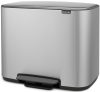 Brabantia Bo Pedal Bin pedálos szelektív hulladékgyűjtő szagmentesen záródó Soft-Close fedél, műanyag tartály, 11+23L