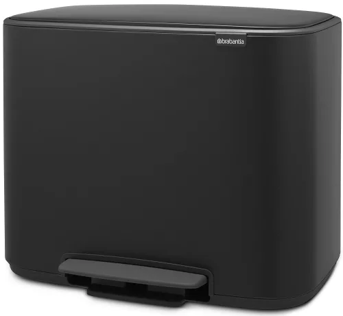 Brabantia Bo Pedal Bin pedálos hulladékgyűjtő szagmentesen záródó Soft-Close fedél, műanyag tartály, 36L - R méret, acél