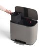 Brabantia Bo Pedal Bin pedálos szelektív hulladékgyűjtő szagmentesen záródó Soft-Close fedél, műanyag tartály, 11+23L