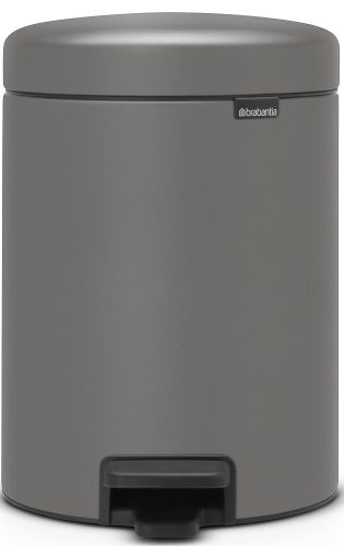 Brabantia NewIcon pedálos hulladékgyűjtő szagmentesen záródó Soft-Close fedél, műanyag tartály, 5L - W méret, acél,