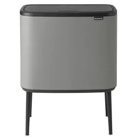   Brabantia Bo Touch Bin nyomófedeles hulladékgyűjtő, magasított, lábakon álló, műanyag tartály, 36L - R méret, acél,