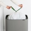 Brabantia Bo Touch Bin nyomófedeles hulladékgyűjtő, magasított, lábakon álló, műanyag tartály, 36L - R méret, acél,