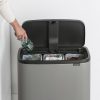 Brabantia Bo Touch Bin nyomófedeles szelektív hulladékgyűjtő, magasított, lábakon álló, műanyag tartály, 3x11L - X méret