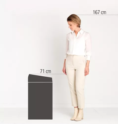 Brabantia Touch Bin nyomófedeles hulladékgyűjtő XXL, 60L - H méret, holdfény fekete ásványi textúra - 128981