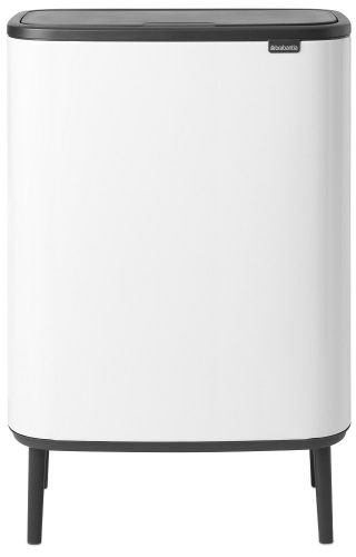 Brabantia Bo Touch Bin Hi hulladékgyűjtő Soft-Close fedéllel, magasított, lábakon álló, műanyag tartály, XXL, 60L