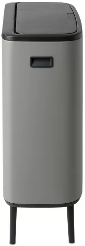 Brabantia Bo Touch Bin Hi hulladékgyűjtő Soft-Close fedéllel, magasított, lábakon álló, műanyag tartály, XXL, 60L