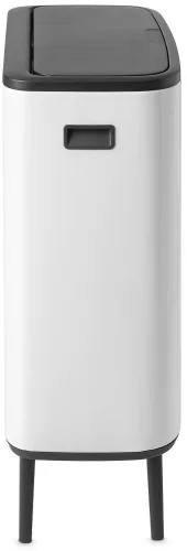 Brabantia Bo Touch Bin Hi szelektív hulladékgyűjtő Soft-Close fedéllel, magasított, lábakon álló, műanyag tartály, XXL,