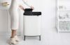 Brabantia Bo Touch Bin Hi szelektív hulladékgyűjtő Soft-Close fedéllel, magasított, lábakon álló, műanyag tartály, XXL,