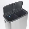 Brabantia Bo Touch Bin Hi szelektív hulladékgyűjtő Soft-Close fedéllel, magasított, lábakon álló, műanyag tartály, XXL,