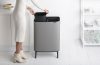 Brabantia Bo Touch Bin Hi szelektív hulladékgyűjtő Soft-Close fedéllel, magasított, lábakon álló, műanyag tartály, XXL,