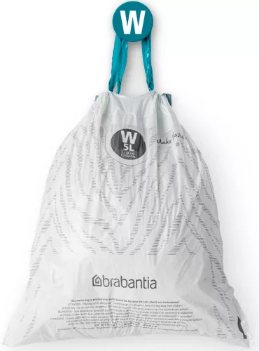 Brabantia PerfectFit szemeteszsák, W méret, 5L, visszazárható adagoló csomag, 40 zsák/csomag - 137846