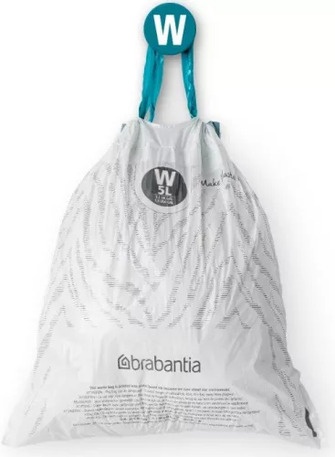 Brabantia PerfectFit szemeteszsák, W méret, 5L, Multipack 200 zsák, 10 tekercs, 20 zsák/tekercs - 137884