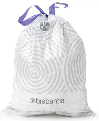 Brabantia PerfectFit szemeteszsák, D méret, 15-20L, Multipack 120 zsák, 6 tekercs, 20 zsák/tekercs - 138201