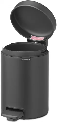 Brabantia NewIcon pedálos hulladékgyűjtő szagmentesen záródó Soft-Close fedél, műanyag tartály, 3L - V méret, acél,