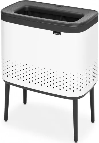 Brabantia Bo Laundry Bin lábakon álló szennyestartó szellőző nyílásokkal, tépőzáras, mosható szennyesgyűjtő zsák, Bo