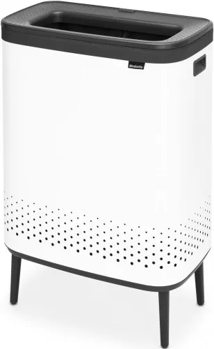 Brabantia Bo Laundry Bin lábakon álló szennyestartó szellőző nyílásokkal, tépőzáras, mosható szennyesgyűjtő zsák, Bo