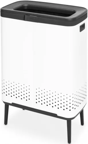 Brabantia Bo Laundry Bin lábakon álló szennyestartó szellőző nyílásokkal, tépőzáras, mosható szennyesgyűjtő zsák, Bo