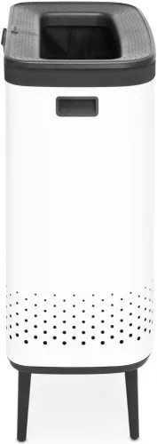 Brabantia Bo Laundry Bin lábakon álló szennyestartó szellőző nyílásokkal, tépőzáras, mosható szennyesgyűjtő zsák, Bo