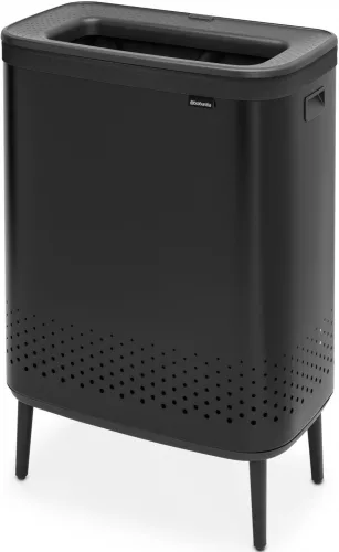 Brabantia Bo Laundry Bin lábakon álló szennyestartó szellőző nyílásokkal, tépőzáras, mosható szennyesgyűjtő zsák, Bo
