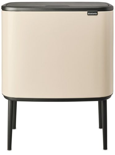 Brabantia Bo Touch Bin nyomófedeles szelektív hulladékgyűjtő, magasított, lábakon álló, műanyag tartály, 11+23L - X+J