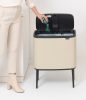 Brabantia Bo Touch Bin nyomófedeles szelektív hulladékgyűjtő, magasított, lábakon álló, műanyag tartály, 11+23L - X+J