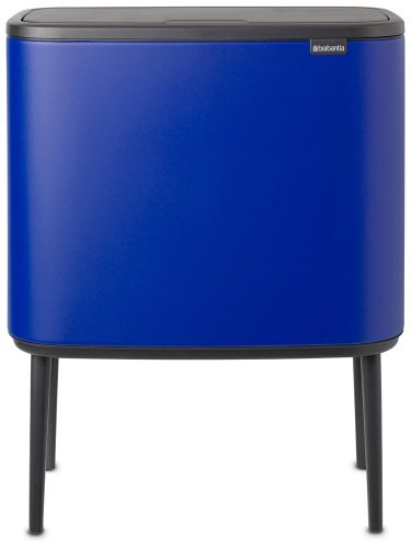 Brabantia Bo Touch Bin nyomófedeles szelektív hulladékgyűjtő, magasított, lábakon álló, műanyag tartály, 11+23L - X+J