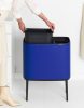 Brabantia Bo Touch Bin nyomófedeles szelektív hulladékgyűjtő, magasított, lábakon álló, műanyag tartály, 11+23L - X+J