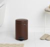 Brabantia NewIcon pedálos hulladékgyűjtő szagmentesen záródó Soft-Close fedél, műanyag tartály, 3L - V méret, acél,