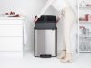 Brabantia Bo Pedal Bin pedálos hulladékgyűjtő szagmentesen záródó Soft-Close fedél, műanyag tartály, 60L - M méret, r.m.