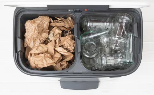 Brabantia Bo Pedal Bin pedálos szelektív hulladékgyűjtő szagmentesen záródó Soft-Close fedél, műanyag tartály, 2x30L