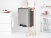 Brabantia Bo Pedal Bin pedálos szelektív hulladékgyűjtő szagmentesen záródó Soft-Close fedél, műanyag tartály, 2x30L