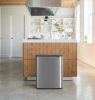 Brabantia Bo Touch Bin nyomófedeles hulladékgyűjtő XXL, padlón álló, műanyag tartály, 2x30L - O méret, r.m. acél, selyem