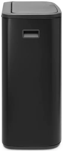 Brabantia Bo Touch Bin nyomófedeles hulladékgyűjtő XXL, padlón álló, műanyag tartály, 2x30L - O méret, acél, matt fekete