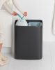 Brabantia Bo Touch Bin nyomófedeles hulladékgyűjtő XXL, padlón álló, műanyag tartály, 2x30L - O méret, acél, matt fekete