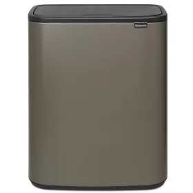  Brabantia Bo Touch Bin nyomófedeles hulladékgyűjtő XXL, padlón álló, műanyag tartály, 2x30L - O méret, acél,