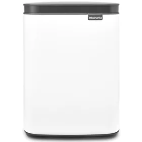   Brabantia Bo Waste Bin hulladékgyűjtő felnyitható, Soft-Close fedéllel, fali/álló, műanyag tartály, 4L - A méret, acél,