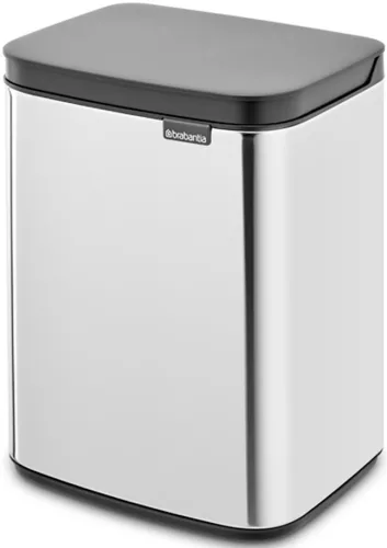 Brabantia Bo Waste Bin hulladékgyűjtő felnyitható, Soft-Close fedéllel, fali/álló, műanyag tartály, 4L - A méret, r.m.