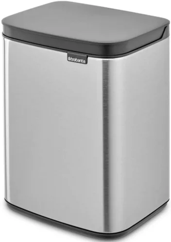 Brabantia Bo Waste Bin hulladékgyűjtő felnyitható, Soft-Close fedéllel, fali/álló, műanyag tartály, 4L - A méret, r.m.