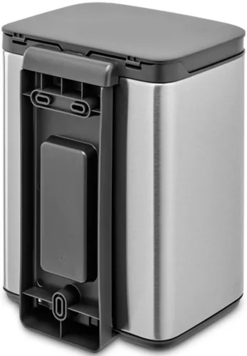 Brabantia Bo Waste Bin hulladékgyűjtő felnyitható, Soft-Close fedéllel, fali/álló, műanyag tartály, 4L - A méret, r.m.