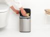 Brabantia Bo Waste Bin hulladékgyűjtő felnyitható, Soft-Close fedéllel, fali/álló, műanyag tartály, 4L - A méret, r.m.