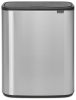 Brabantia Bo Touch Bin nyomófedeles hulladékgyűjtő XXL, padlón álló, műanyag tartály, 60L - M méret, r.m. acél, selyem