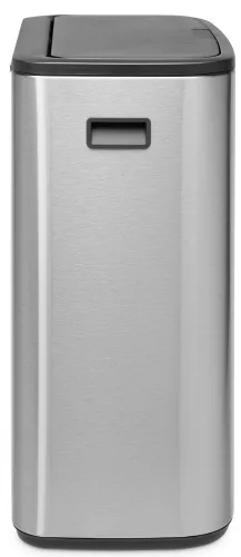 Brabantia Bo Touch Bin nyomófedeles hulladékgyűjtő XXL, padlón álló, műanyag tartály, 60L - M méret, r.m. acél, selyem