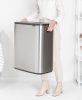 Brabantia Bo Touch Bin nyomófedeles hulladékgyűjtő XXL, padlón álló, műanyag tartály, 60L - M méret, r.m. acél, selyem