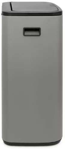 Brabantia Bo Touch Bin nyomófedeles hulladékgyűjtő XXL, padlón álló, műanyag tartály, 60L - M méret, acél, betonszürke