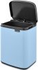 Brabantia Bo Waste Bin hulladékgyűjtő felnyitható, Soft-Close fedéllel, fali/álló, műanyag tartály, 7L - B méret, acél,