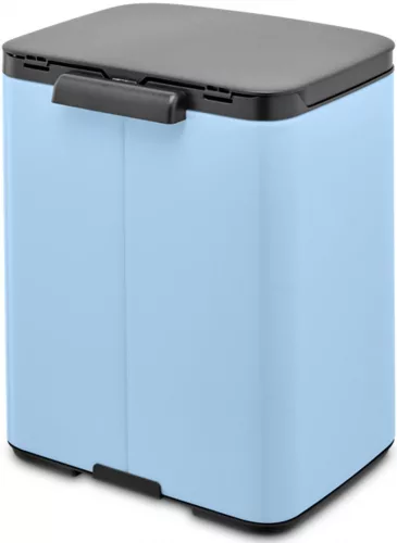 Brabantia Bo Waste Bin hulladékgyűjtő felnyitható, Soft-Close fedéllel, fali/álló, műanyag tartály, 7L - B méret, acél,