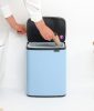 Brabantia Bo Waste Bin hulladékgyűjtő felnyitható, Soft-Close fedéllel, műanyag tartály, 12L - C méret, acél, álomkék