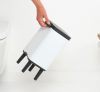 Brabantia Bo Waste Bin Hi hulladékgyűjtő felnyitható, Soft-Close fedéllel, magasított, lábakon álló, műanyag tartály, 4L